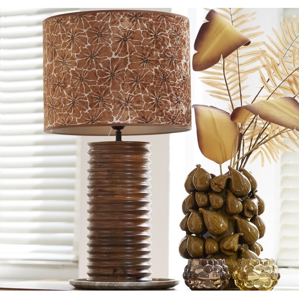 Light en Living Vaas NATALIA keramiek geel-bruin - 2 afmetingen