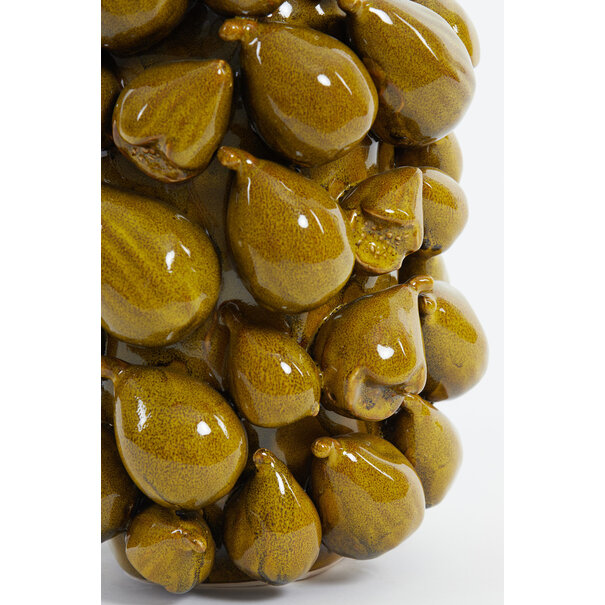 Light en Living Vaas NATALIA keramiek geel-bruin - 2 afmetingen