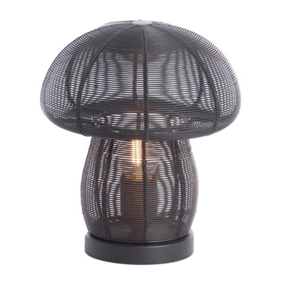 Light en Living Tafellamp Ø20x24 cm MUSHROOM mat zwart