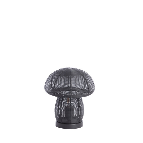 Light en Living Tafellamp Ø20x24 cm MUSHROOM mat zwart