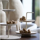 Etagere 2 laags Caglio travertine sand+creme