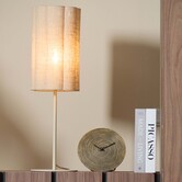 Tafellamp Ø20x70 cm FRINGE naturel+crème