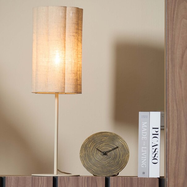 Light en Living Tafellamp Ø20x70 cm FRINGE naturel+crème