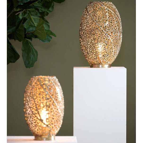 Light en Living Tafellamp SINULA goud -  2 maten