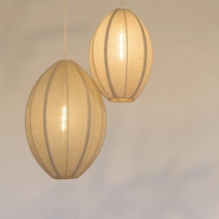 Hanglamp Ø38x51 cm MILATOS jute naturel