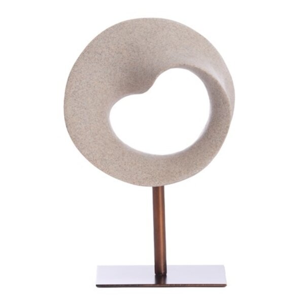 Light en Living Ornament op voet 20x10x30 cm TUZLA taupe+donker brons