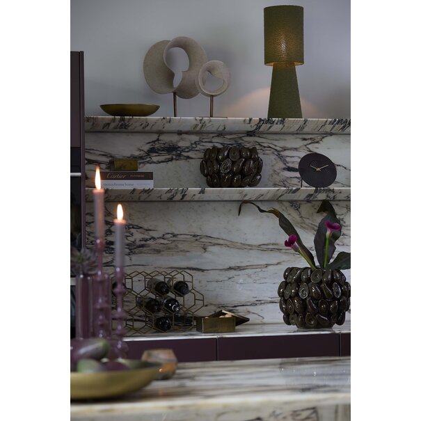 Light en Living Ornament op voet 20x10x30 cm TUZLA taupe+donker brons