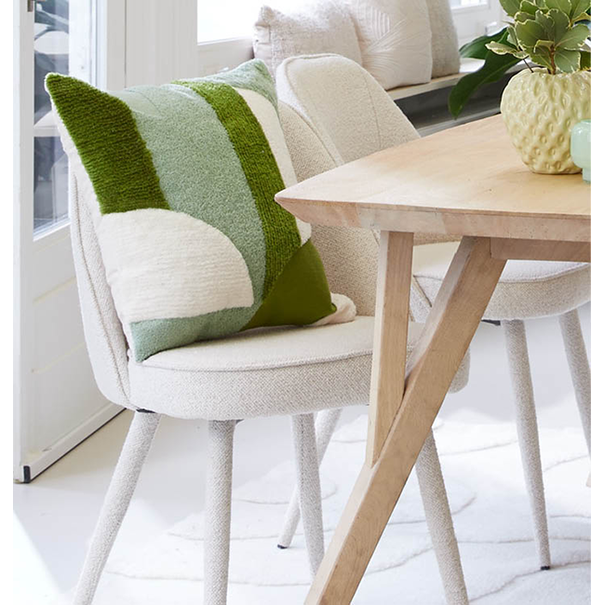 Light en Living Kussen 45x45 cm TOFNA groen+wit