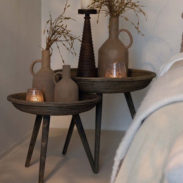 Light & Living Bijzettafel Set van 2 COLON rotan bruin