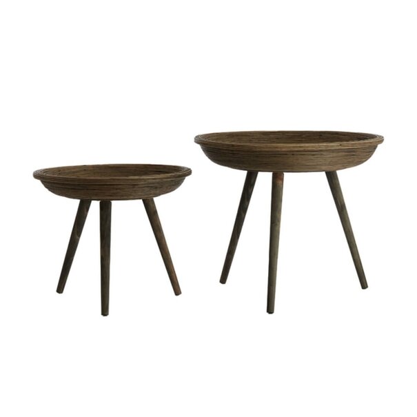 Light & Living Bijzettafel Set van 2 COLON rotan bruin