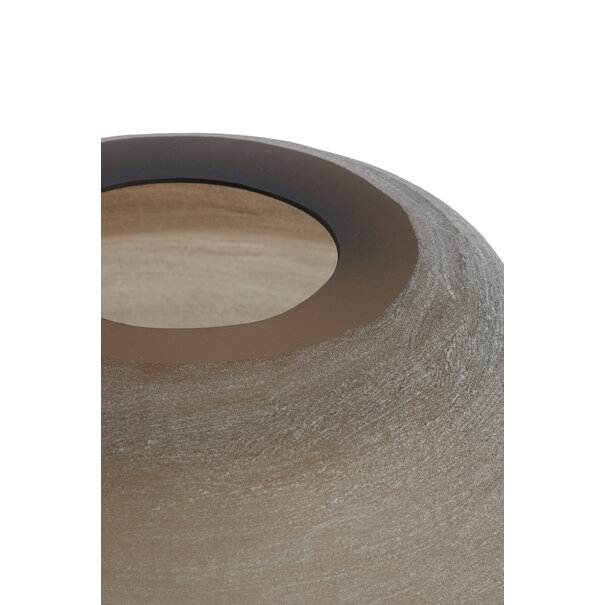 Light en Living Vaas deco Ø32,5x29 cm NAYORO mat glas licht bruin