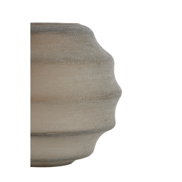 Light en Living Vaas deco Ø32,5x29 cm NAYORO mat glas licht bruin