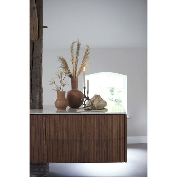 Light en Living Vaas deco Ø28,5x42 cm ULLOA keramiek  mat terra