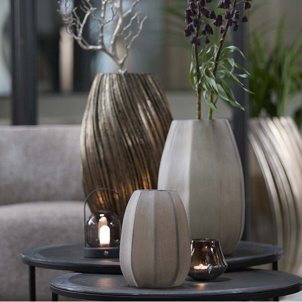 Light en Living Vaas Ø17x23,5 cm BRADLEY glas licht bruin