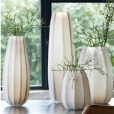 Vaas Ø17x60 cm BRADLEY glas licht bruin