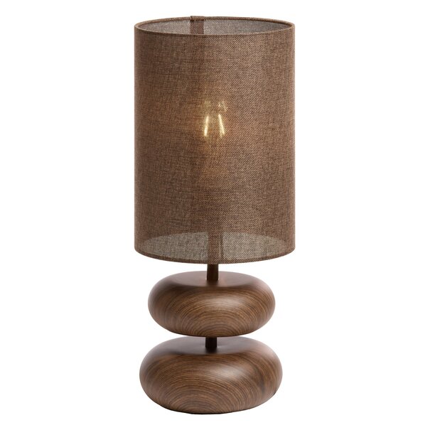 Light en Living Tafellamp Ø22x50,5 cm DANIALO houtprint bruin