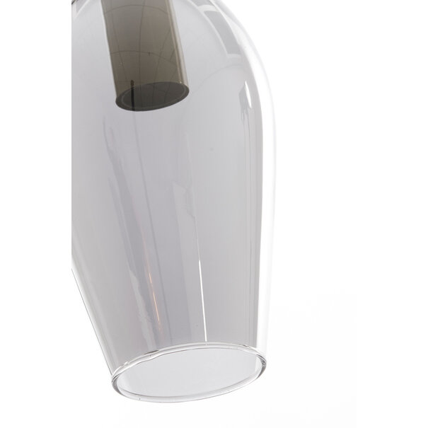 Light en Living Tafellamp 35x20x51,5 cm LUKARO glas  smoke+mat zwart