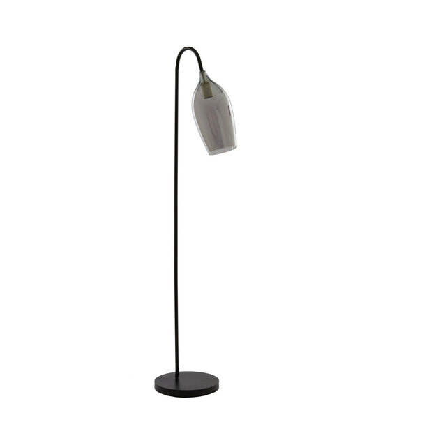 Light en Living Vloerlamp 67x30,5x160 cm LUKARO glas  smoke+mat zwart