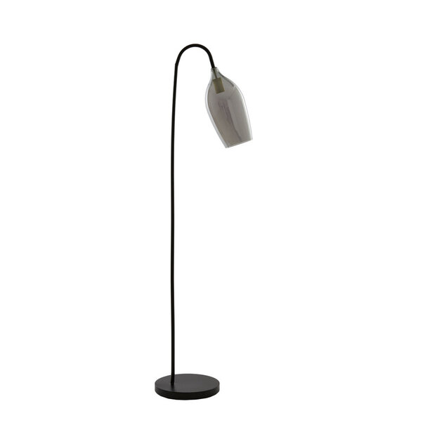 Light en Living Vloerlamp 67x30,5x160 cm LUKARO glas  smoke+mat zwart