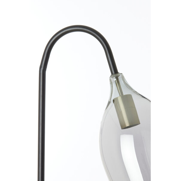 Light en Living Vloerlamp 67x30,5x160 cm LUKARO glas  smoke+mat zwart