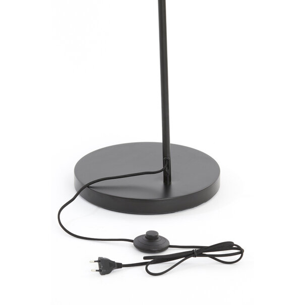 Light en Living Vloerlamp 67x30,5x160 cm LUKARO glas  smoke+mat zwart