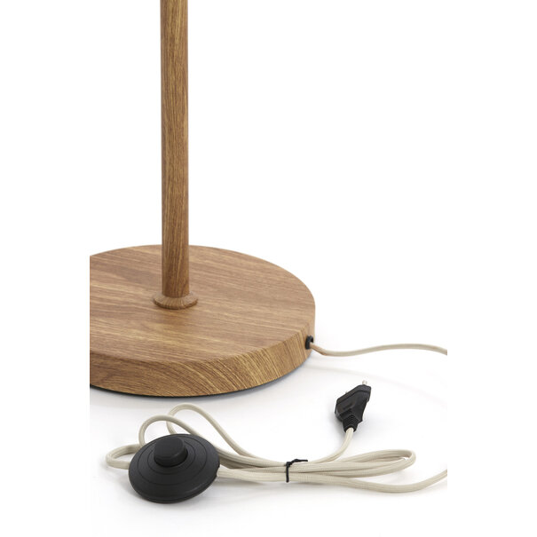 Light en Living Vloerlamp Ø23x159 cm DANIA hout print naturel+touw crème