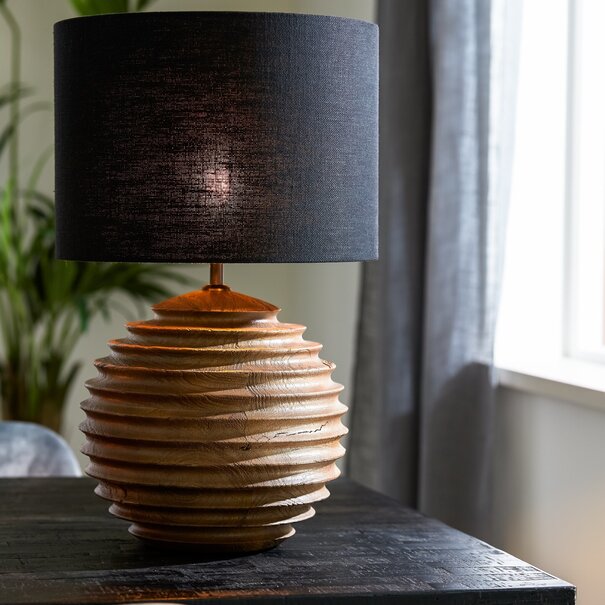 Light en Living Lampenkap cilinder 30-30-21 cm LIVIGNO zwart