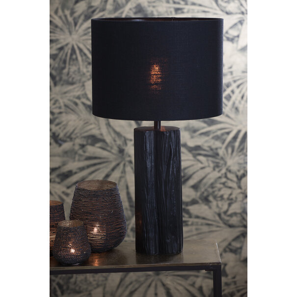 Light en Living Lampenkap cilinder 30-30-21 cm LIVIGNO zwart
