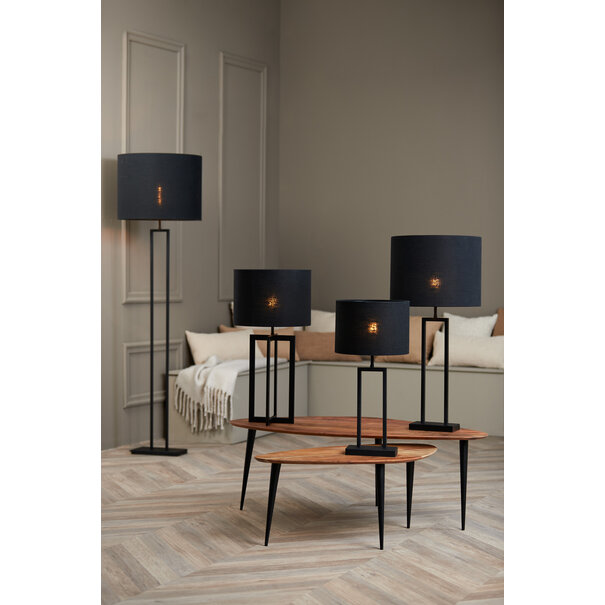 Light en Living Lampenkap cilinder 30-30-21 cm LIVIGNO zwart