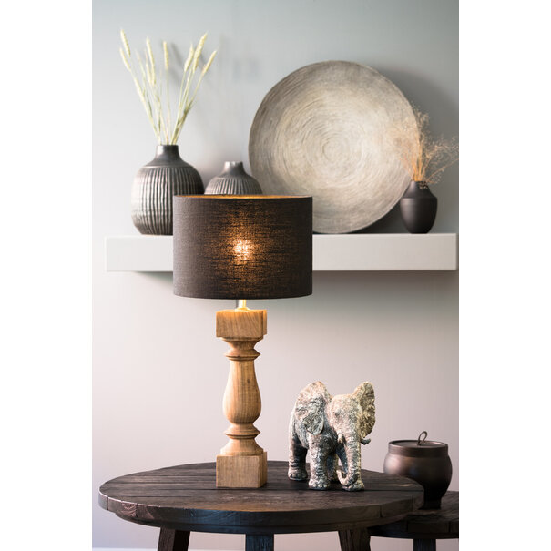 Light en Living Lampenkap cilinder 30-30-21 cm LIVIGNO zwart