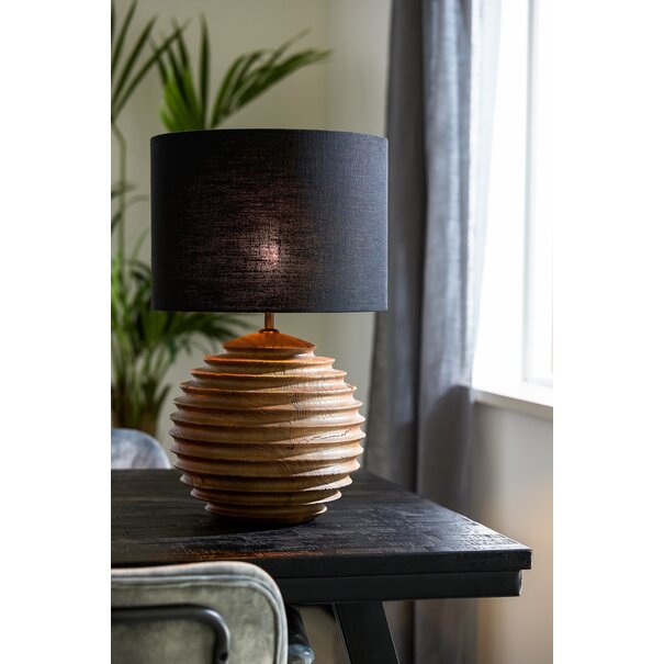 Light en Living Lampenkap cilinder 30-30-21 cm LIVIGNO zwart