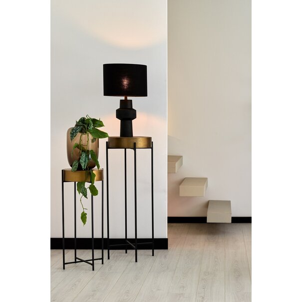 Light en Living Lampenkap cilinder 35-35-25 cm LIVIGNO zwart