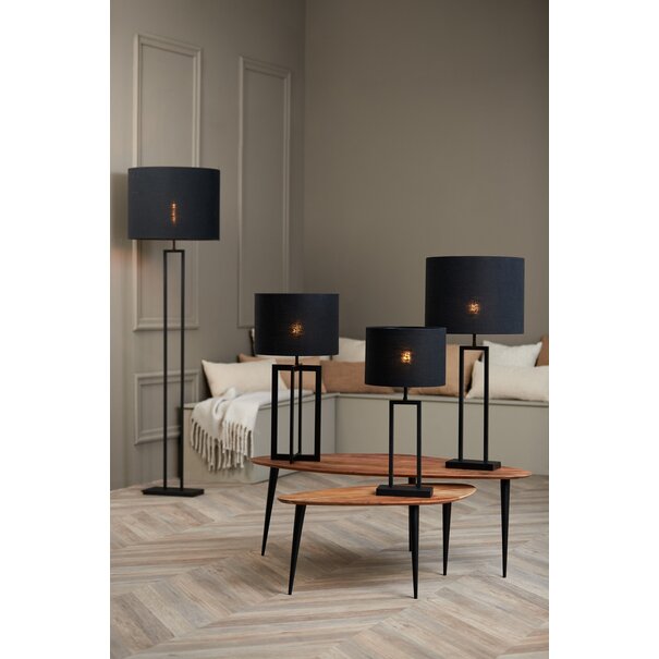 Light en Living Lampenkap cilinder 35-35-25 cm LIVIGNO zwart