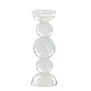 Kaarsenhouder Ø10x26,5 cm ITINGA glas bubbel helder