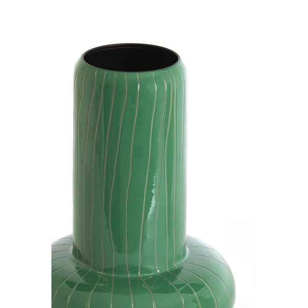 Light en Living Vaas deco Ø23x33 cm ASANO groen-roze