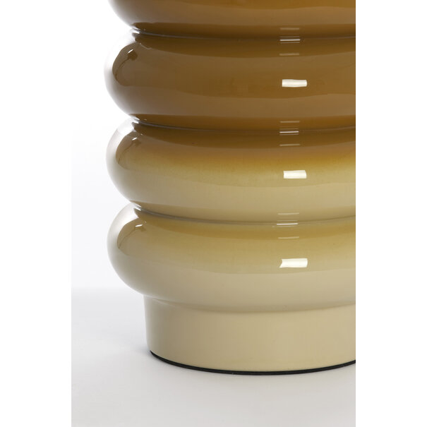 Light en Living Bijzettafel Ø30x39 cm MIROGI glanzend okergeel