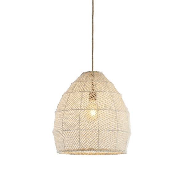 Light en Living Hanglamp Ø42x42 cm MAKASSAR zijde crème