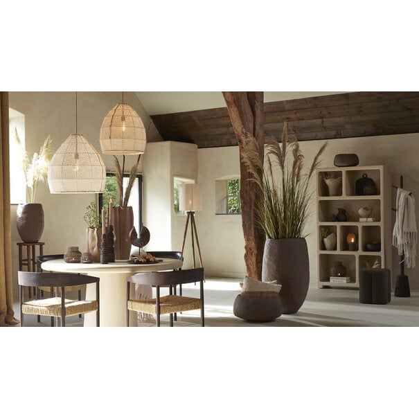 Light en Living Hanglamp Ø42x42 cm MAKASSAR zijde crème