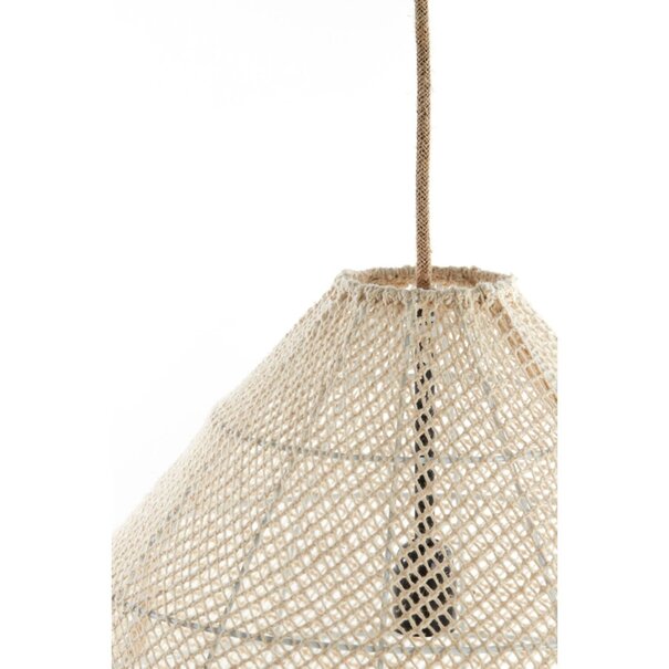 Light en Living Hanglamp Ø50x50 cm MAKASSAR zijde  crème