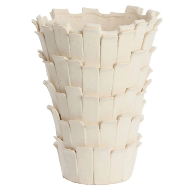 Light en Living Vaas deco 27,5x27x34 cm BANYA keramiek mat crème