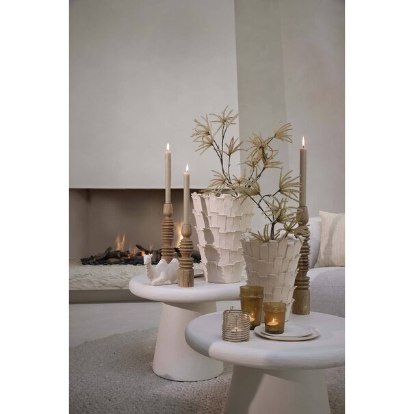 Light en Living Vaas deco 27,5x27x34 cm BANYA keramiek mat crème