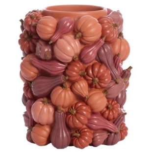 Vaas deco Ø28x33 cm PUMPKIN rood
