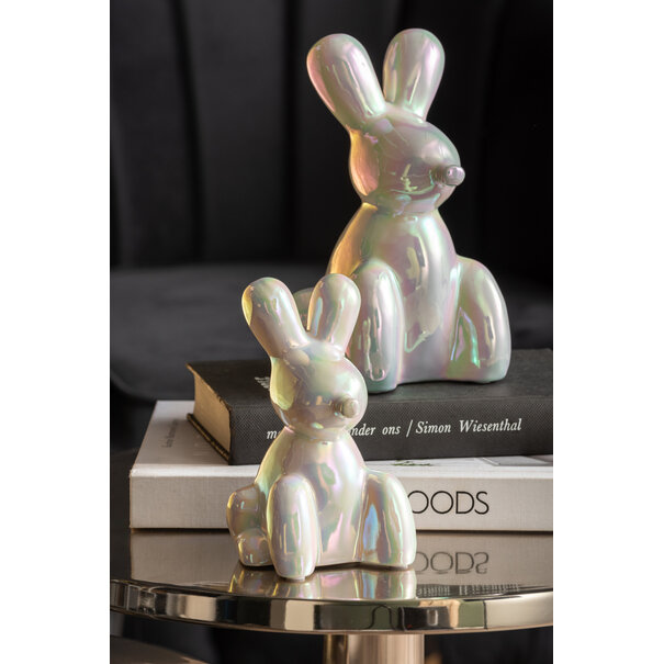 Present Time Ornament Balloon Bunny wit parelmoer