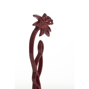 Ornament op voet 13x8x30 cm DAFFODIL  glans bordeaux