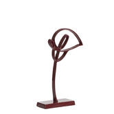 Ornament op voet 19x8x38 cm CALLA  glans bordeaux