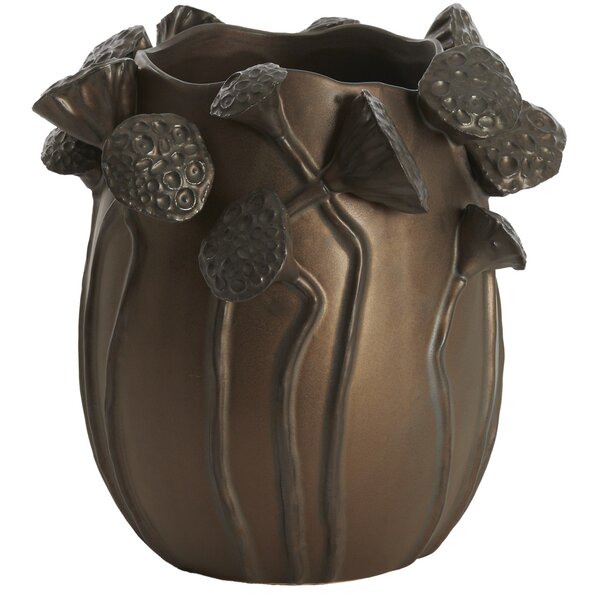Light en Living Vaas deco 26,5x25,5x26,5 cm LAVCI keramiek mat donker bruin