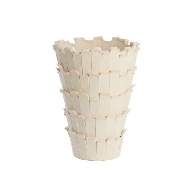 Light en Living Vaas deco Ø33x43 cm BANYA keramiek  mat crème