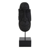 Ornament op voet 15x14x47,5 cm MASK  hout zwart