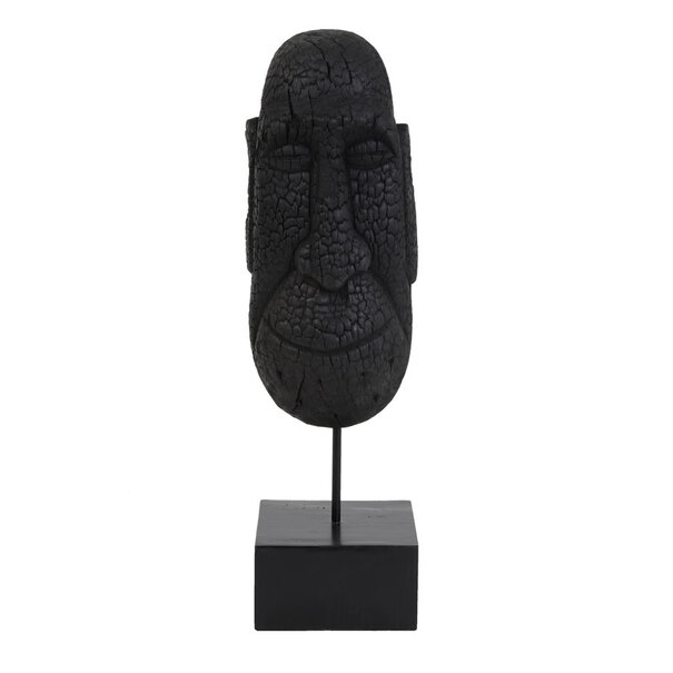 Light en Living Ornament op voet 15x14x47,5 cm MASK  hout zwart