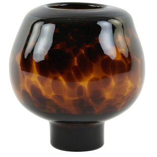 Windlicht Ø16x17 cm ELIA glas  bruin-d.bruin